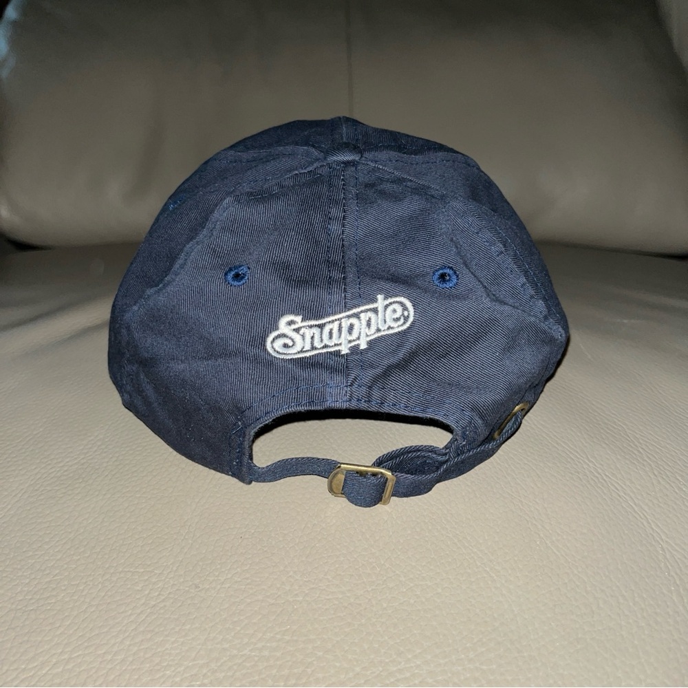 New SNAPPLE BASEBALL CAP HAT NAVY COTTON Adult One Size Unisex adjustable strap